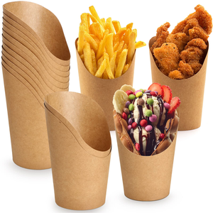 Gobelets en papier pour frites, supports alimentaires à emporter, gobelets en papier pour frites, poulet, chips, desserts - Product Image 1