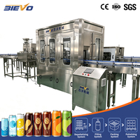 Machine de remplissage automatique de canettes de boissons gazeuses 12000 CPH, remplisseuse rotative isobare en SUS304, clé en main pour les grandes usines de boissons