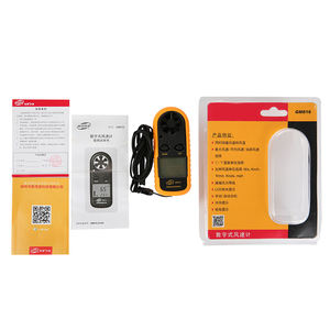 Anemómetro digital LCD multifuncional portátil Termoanemómetro de mano con sonda de paleta para medición de velocidad del viento - Product Image 5