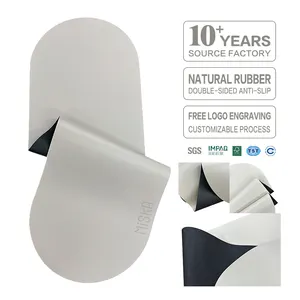 Frost Nude White Beige Special Curve Arched Oval Capsule Pill Shape Sticky Custom Absorbent Antislip Eco Vegan Pu Yoga Mat