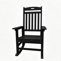 Chaise à bascule Adirondack de qualité supérieure, stabilisée aux UV, en HIPS, pour l'extérieur, la véranda, la cour, la maison