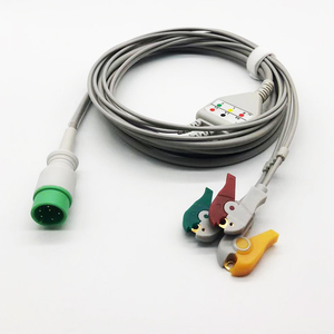 Câble <span class=keywords><strong>ECG</strong></span> 6 broches 3/5 fils compatible avec le moniteur médical <span class=keywords><strong>Zoncare</strong></span> Hwatime - Product Image 4