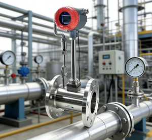 過負荷対応蒸気補償型スマートOEM Dn40高圧バッテリー電源ガス渦流量計真空サプライヤー流量計 - Product Image 1