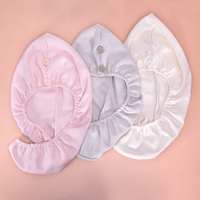 Bonnet de séchage capillaire en velours écologique OEM, antibactérien, séchage rapide, pour femmes et adultes, doux, absorbant, sans séchage à l'air.