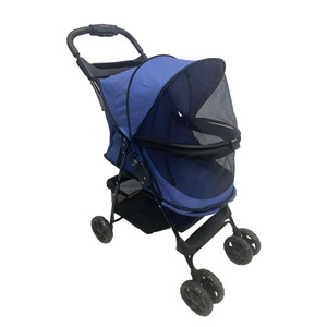 Poussette <span class=keywords><strong>pour</strong></span> animaux de compagnie JXB, portable et pratique, <span class=keywords><strong>pour</strong></span> petits chiens, pliage à une main, avec 360 °   Roues et tapis confortable - Product Image 1