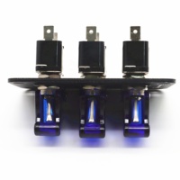 Panneau d'interrupteur à bascule 3 gangs ON OFF Truck LED Switch Race Car Marine Boat Tractor Ignition / Kill Cut Off Switch Panel