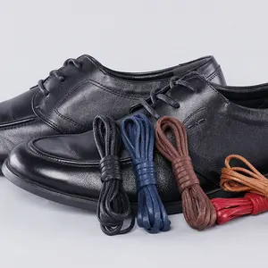 Grosir tali sepatu orange bulat-Tali Sepatu Kulit Tali Sepatu Lilin Bulat, Tali Sepatu Tali Sepatu Katun 3Mm Buatan Kustom untuk Sepatu Kasual Gaya Eropa
