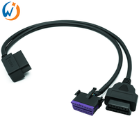 Reemplazo para Volkswagen Toyota OBDII Cable, para Audi Toyota OBD 2 Cable, OBD II extensión Y Splitter Cable para Audi VW Toyota