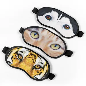 Masque pour les yeux à impression numérique de haute qualité, ensemble de masques pour les yeux en soie personnalisés