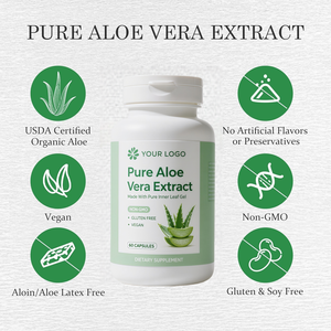 Enzyme Prebiotics tự nhiên bổ sung màu xanh lá cây chiết xuất D3 K2 phức tạp magiê Glycinate 1160mg Vera Aloe dầu Viên nang cho sức khỏe - Product Image 3