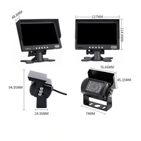 Cámara de seguridad de alta calidad para camiones y remolques, Monitor HD de 1ch / 4ch con pantalla TFT de 7 pulgadas y cámara de 1, 2, 3 y 4 pulgadas