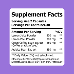Private Label Slimming Capsules with Lemon Juice Powder Lemon Peel Powder Natural Dietary Supplement Increase Cognitive Function - Product Image 4