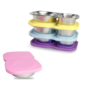 New Easy Open Leak Proof Food Containers Daycare and School Toddler <b>Lunch</b> <b>Box</b> Silicone Sealed Lid Stainless Steel Snack Storage - Product Image 5