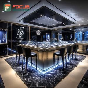 Sistema de Exhibición de Joyería de Lujo, Vitrina de Vidrio con Marco Metálico para Tiendas de Marca - Product Image 4