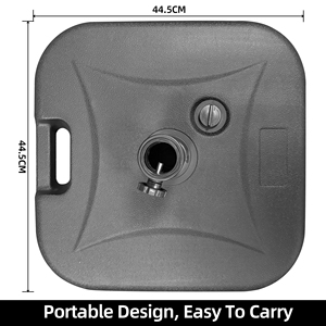 <span class=keywords><strong>Base</strong></span> de agua de sombrilla para exteriores, <span class=keywords><strong>base</strong></span> de sombrilla de playa de plástico <span class=keywords><strong>HDPE</strong></span> para exteriores, <span class=keywords><strong>Base</strong></span> de sombrilla de Patio de 38/48mm con rueda - Product Image 3