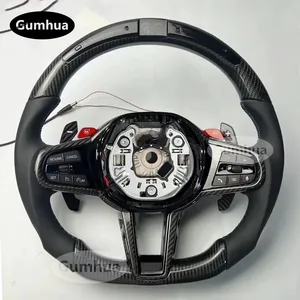 Volante Personalizado de Fibra de Carbono con LED para <span class=keywords><strong>BMW</strong></span> G01 G02 G05 G12 G14 G15 G16 G30 Z4 Serie 5 6 7 8 M4 M8 F95 G82 G38 G20 <span class=keywords><strong>G21</strong></span> G11 CS - Product Image 6