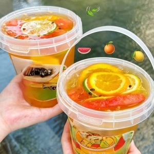 Bán buôn <span class=keywords><strong>5L</strong></span> tranparent cấp thực phẩm Trắng nhựa Xô có nắp đậy xử lý cho sơn bỏng ngô - Product Image 3