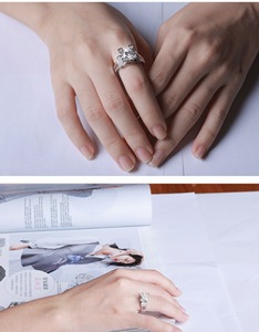 Bague de fête en argent 925 pour femme, bijou féminin avec 1 mkanite, bijou de pierres précieuses - Product Image 3