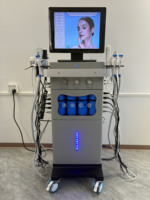 Appareil professionnel de beauté Hydra Facial Vertical Spa 18-en-1 avec Hydrodermabrasion, Bulles de CO2 et Marteau Froid