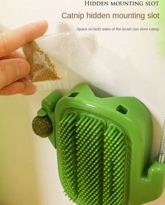 Jouet à gratter pour chat en forme de cactus avec plumes, en PP – Anti-ennui – Boule de catnip et griffoir mural - Product Image 6