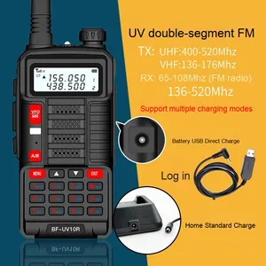 Cho Baofeng Uv10r Công Suất Cao 10W Analog Cầm Tay Walkie Talkie Gmrs Hai-Cách Cho Ngoài Trời Dài 10Km Mới-Key Tần Số Phù Hợp - Product Image 2