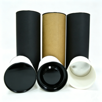 Boîtes et tubes en papier biodégradables et recyclables sur mesure, étanches à l'air, pour emballages de thé, café, bonbons, chocolat, poudre, avec couvercle métallique, étiquetage mat