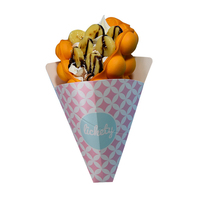 Logo imprimé personnalisé tailles papier cône résistant à l'huile bulle gaufré oeufs poulet frit pop-corn boîte en papier