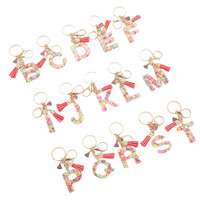 YOYI Groothandel Nieuwe Zomer Fruit Hars PVC Sleutelhanger 26 Letter Hangertje Schattig Grensoverschrijdend Klein Cadeau Fris Design