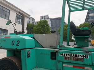 รถยกสำหรับงานคลังสินค้า ยี่ห้อมิตซูบิชิ รุ่น FD150 คุณภาพสูง ใช้แล้ว 15 ตัน เครื่องยนต์ดีเซลแท้ เสากระโดงสามระดับ - Product Image 6