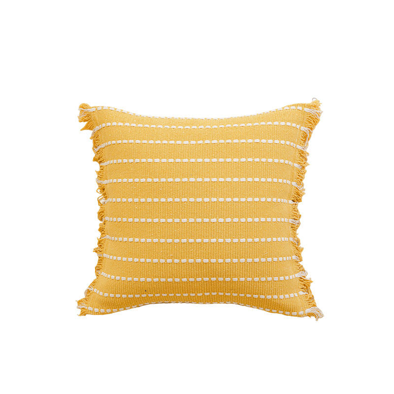 Striped cut-out fringes yellow
