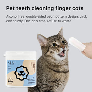 OEM/ODM Logo Benutzer definierte Hunde katze Wet Finger Cots Natürliche Pflanzen extrakte <span class=keywords><strong>Pet</strong></span> Ear Canal Zähne Eye Dirt Cleaner Finger Wet Wipes - Product Image 5