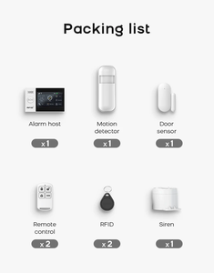 Pantalla táctil de 4,3 pulgadas 4G WiFi inalámbrico Tuya sistema de seguridad de alarma antirrobo para el hogar inteligente - Product Image 6