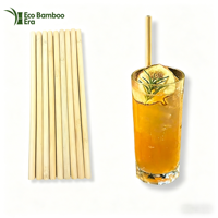 Pailles en bambou certifiées FSC, lisses, 100% naturelles et biologiques, jetables, pour usage domestique et commercial