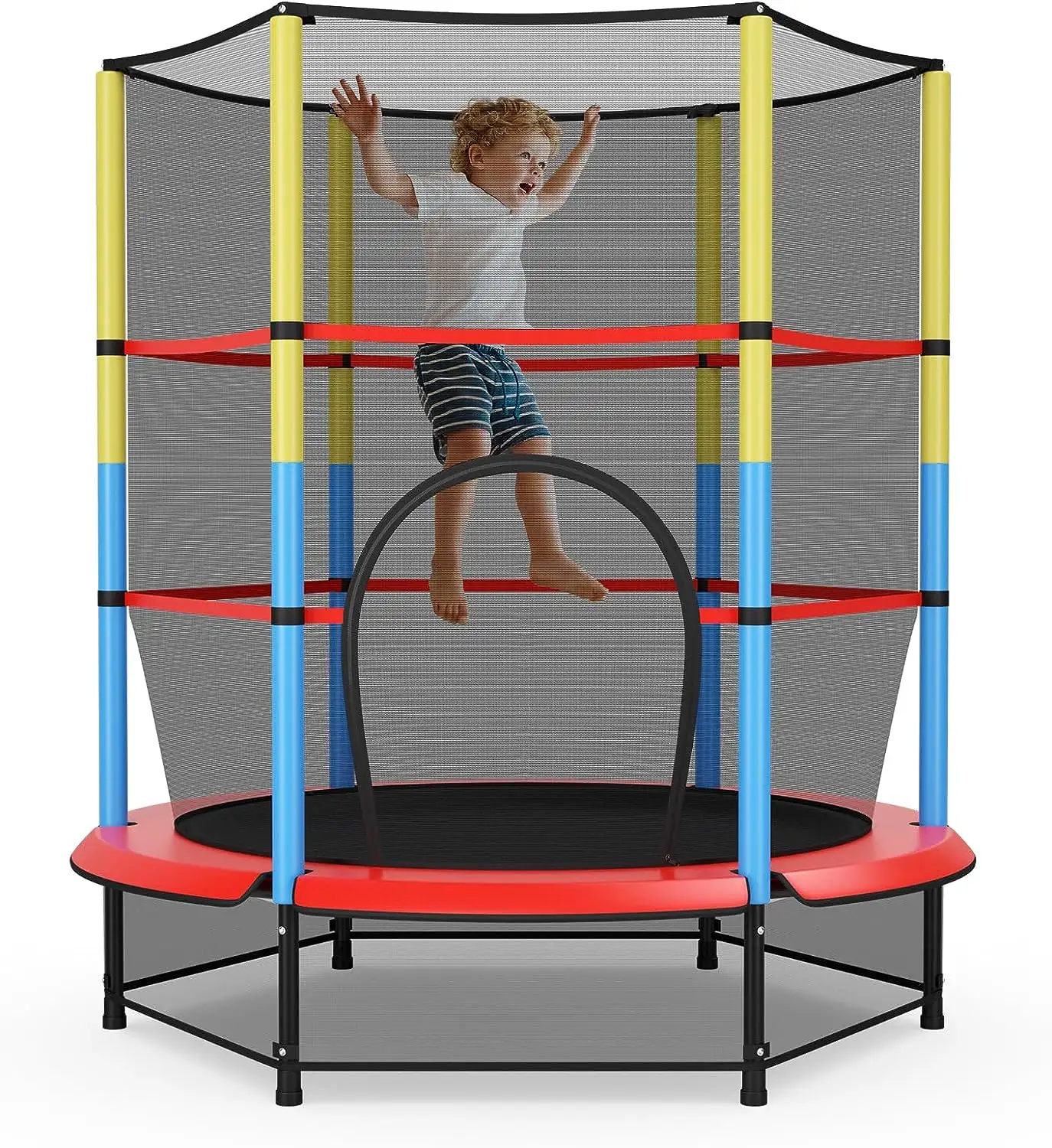 Mini parco di vendita caldo del trampolino con le vendite rotonde del trampolino del bambino di forma fisica della rete di sicurezza da 55 pollici