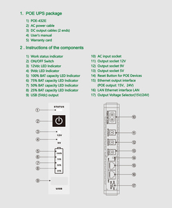 เครื่องสำรองไฟฟ้าแบบต่อเนื่อง SKE POE-430P รุ่นมินิ ใช้ไฟฟ้ากระแสตรงเฟสเดียว พร้อมแบตเตอรี่ลิเธียม 8800mAh สำรองไฟได้นาน 6 ชั่วโมง - Product Image 6