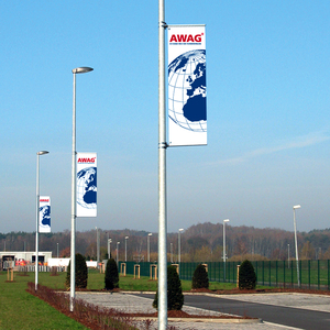 Đường phố ngoài trời ánh sáng cực quảng cáo cờ phương tiện truyền thông quảng cáo biểu ngữ chủ kit đèn lồng đôi bên cực cờ với khung phần cứng - Product Image 4