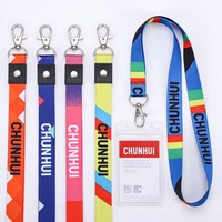 CH Wholesale Sublimation Printing Polyester Lanyards With Logo Custom Certification Keychain OEM ODM ECO Promotion Event Gifts
