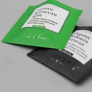 Matt Recyclable Laminated Material Empty Small Tea Packaging Sachets Customized