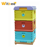 Nouvelle ruche en plastique HDPE à 3 couches, 10 cadres, isolée et colorée, de type Langstroth, pour l'apiculture, vente en gros, garantie 1 an