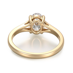 Provence real solid 18k yellow <b>ring</b> fine jewelry <b>custom</b> 1-10carat lab created band Oval lab diamond engagement wedding <b>ring</b> - Product Image 2