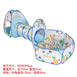 Tente <span class=keywords><strong>tunnel</strong></span> portable 3 en 1 pour enfants, grande et colorée, avec balles de jeu pour enfants - Product Image 4