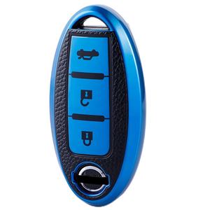 Vente en gros de clés de voiture en TPU à motif en cuir noir à 3 boutons pour <span class=keywords><strong>Nissan</strong></span> Leaf <span class=keywords><strong>Qashqai</strong></span> J11 J10 X-Trail T32 Versa Note - Product Image 5