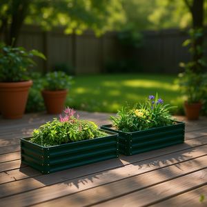 Kit de macetas rectangulares para jardín Db Garden, de PP, ecológicas, para flores y plantas verdes. - Product Image 2