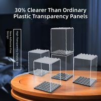 Boîtes de présentation transparentes anti-poussière pour figurines de jouets, personnalisables en couleur, logo et taille, écologiques, boîte de rangement pour blocs de construction