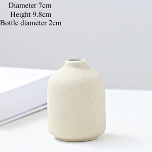 <span class=keywords><strong>Vase</strong></span> de table en céramique mate, style nordique simple, en porcelaine faite à la main, forme cylindrique, bouche étroite, pour décoration intérieure - Product Image 3