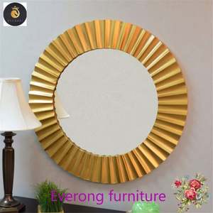 Venta al por mayor de Espejos de decoración de pared de muebles de madera pintados en oro Espejo de pared dorado Espejos Miroir Muebles Meubles Mobles - Product Image 5