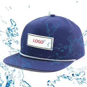 HS16 Men Blank Custom 5 Panel Non-waterproof Veracap Hydro Rope Snapback Fitted Sport Waterproof Cap Hat
