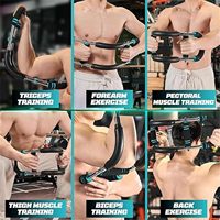 Expansor de pecho ajustable para entrenamiento de fuerza en la parte superior del cuerpo, ejercitador de brazo mejorado para antebrazo, entrenador de fortalecimiento de muñecas