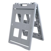 Support de panneau publicitaire extérieur portable et pliable double face avec cadre en A en plastique pour chaussée/trottoir