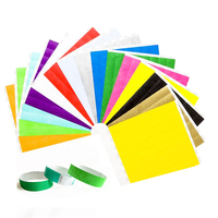 Bracelets promotionnels jetables en papier Tyvek imprimés jet d'encre/laser, multicolores, imperméables, avec logo personnalisé pour événements de marque
